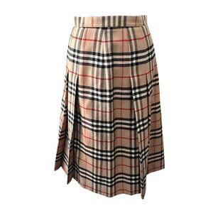 Burberry’s Beige Checkered Women's Skirt